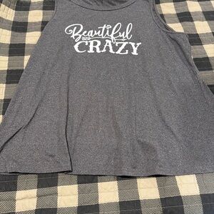 SHEIN Gray Graphic Tank Top